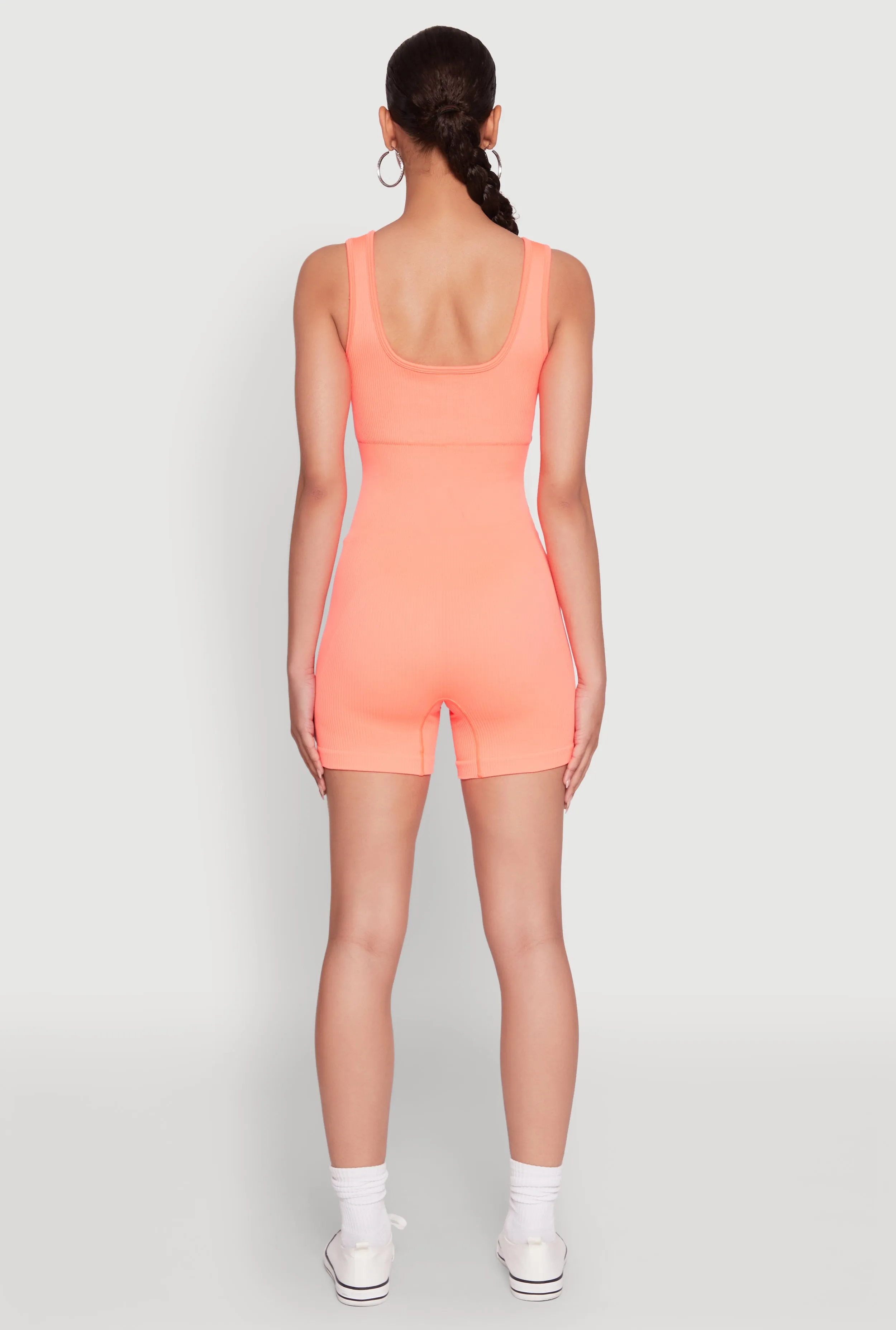 Seamless Snap Button Front Biker Romper sold by Rainbow product image thumbnail 5