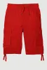 Boys Solid Tie Hem Cargo Shorts sold by Rainbow