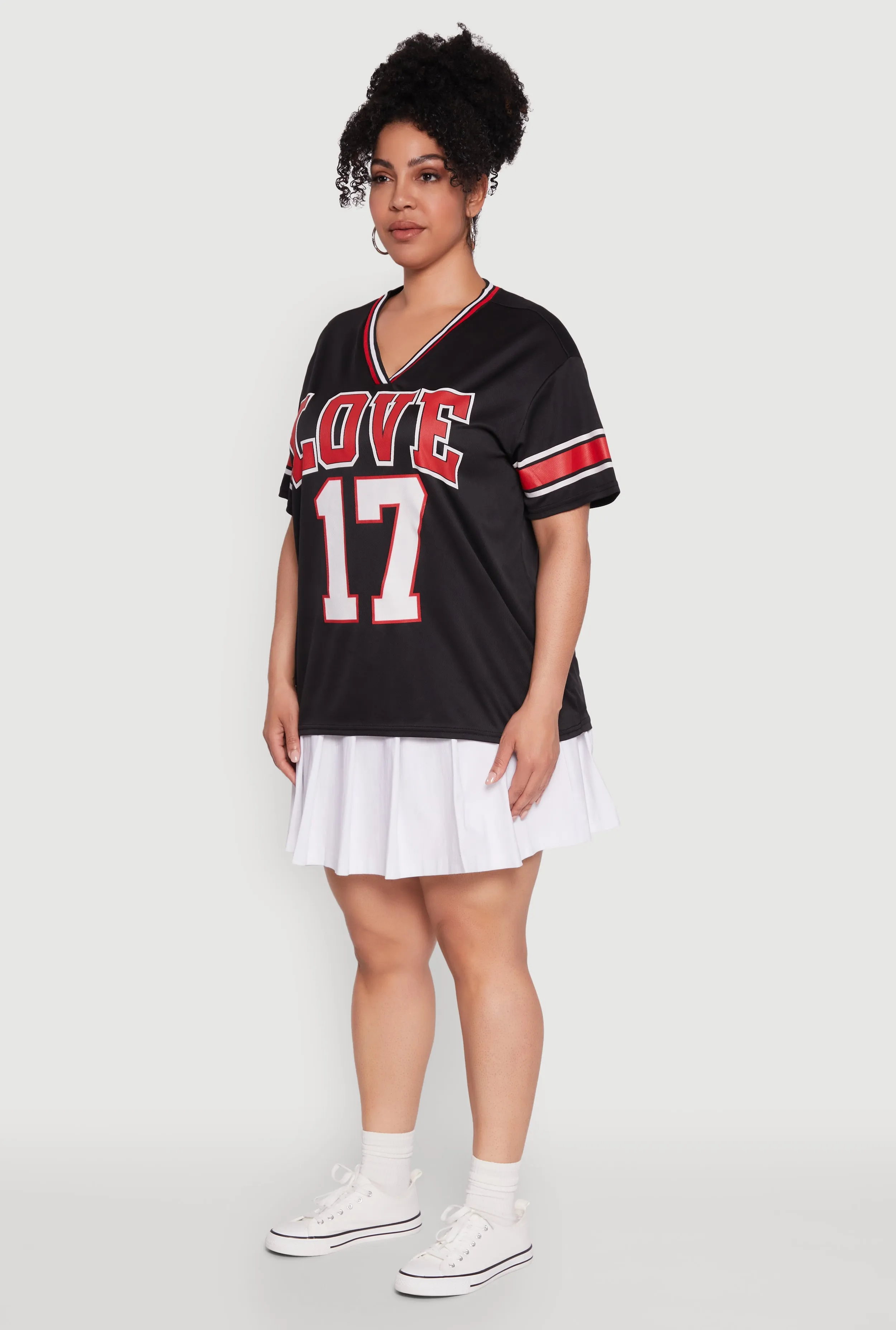 Plus Size Love 17 Football Jersey sold by Rainbow product image thumbnail 5