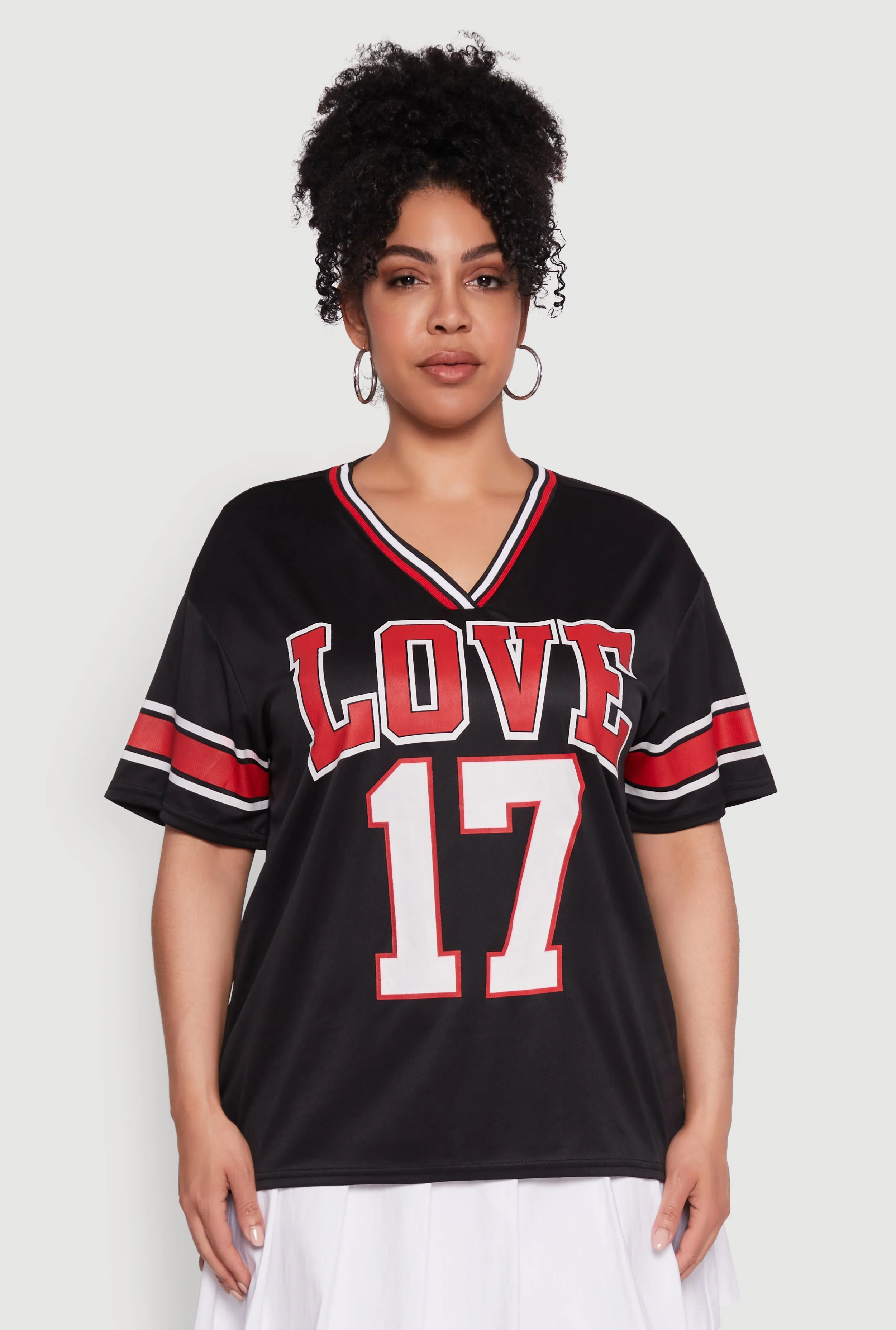 Plus Size Love 17 Football Jersey sold by Rainbow product image thumbnail 2