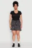 Plus Size Daisy Mineral Wash Denim Cargo Skirt sold by Rainbow