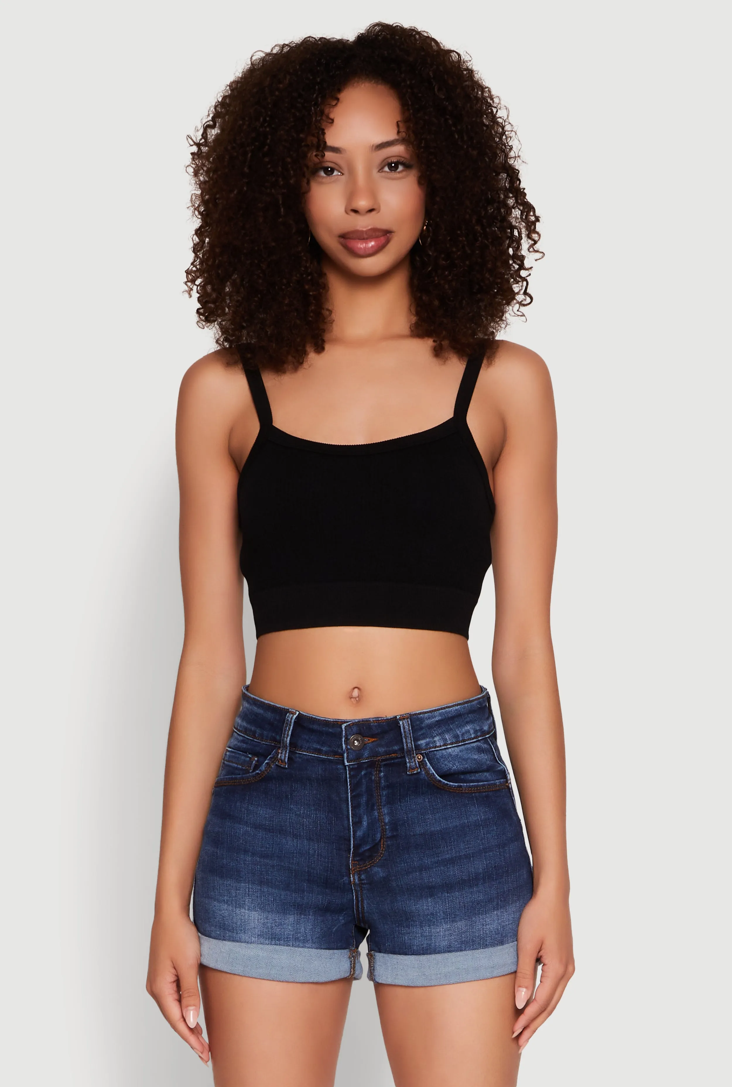 Seamless Ribbed Knit Cropped Cami sold by Rainbow product image thumbnail 2