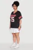 Plus Size Varsity Stripe Boss 15 Graphic Jersey sold by Rainbow