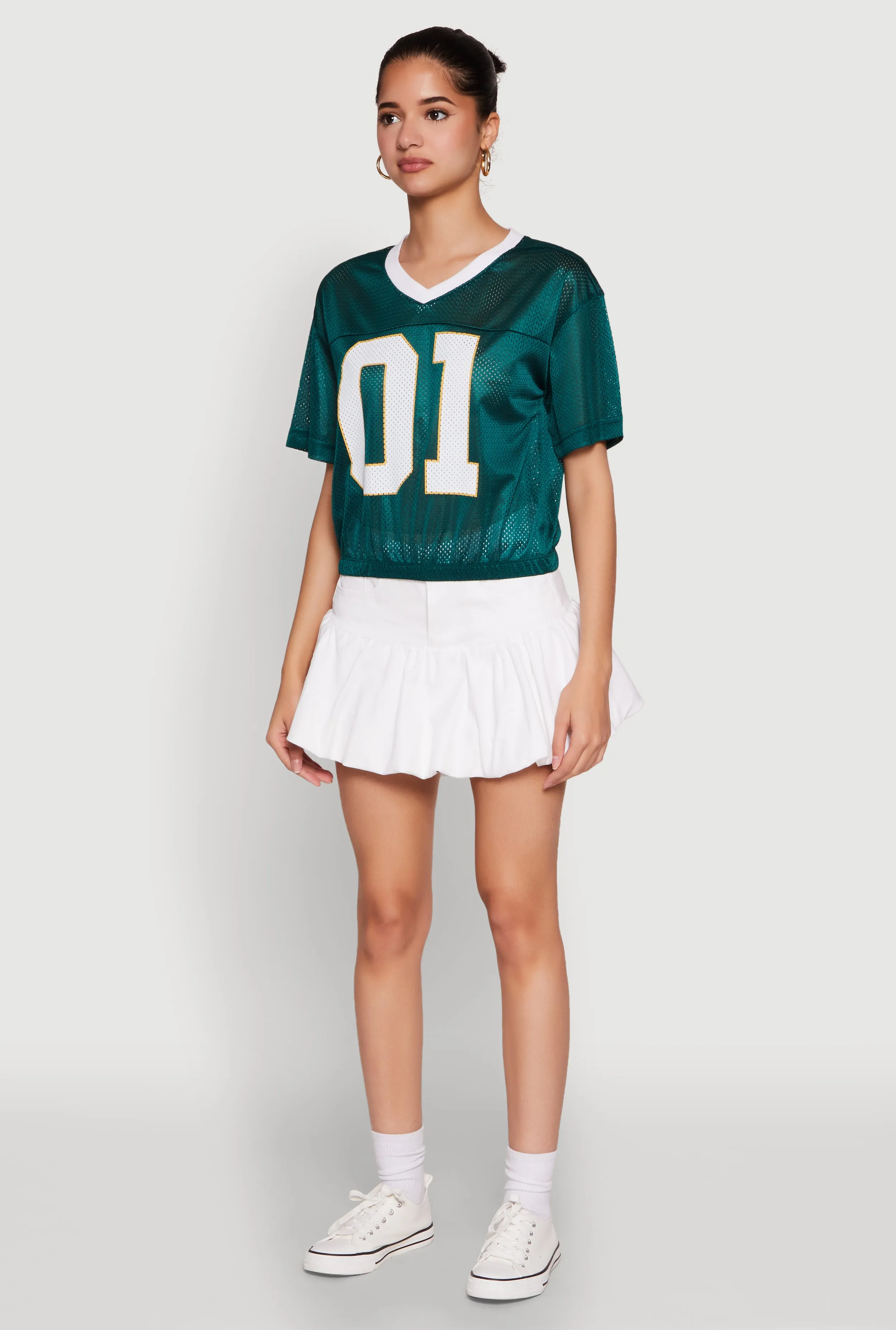 Almost Famous Graphic Jersey Mesh Crop Top sold by Rainbow product image thumbnail 5