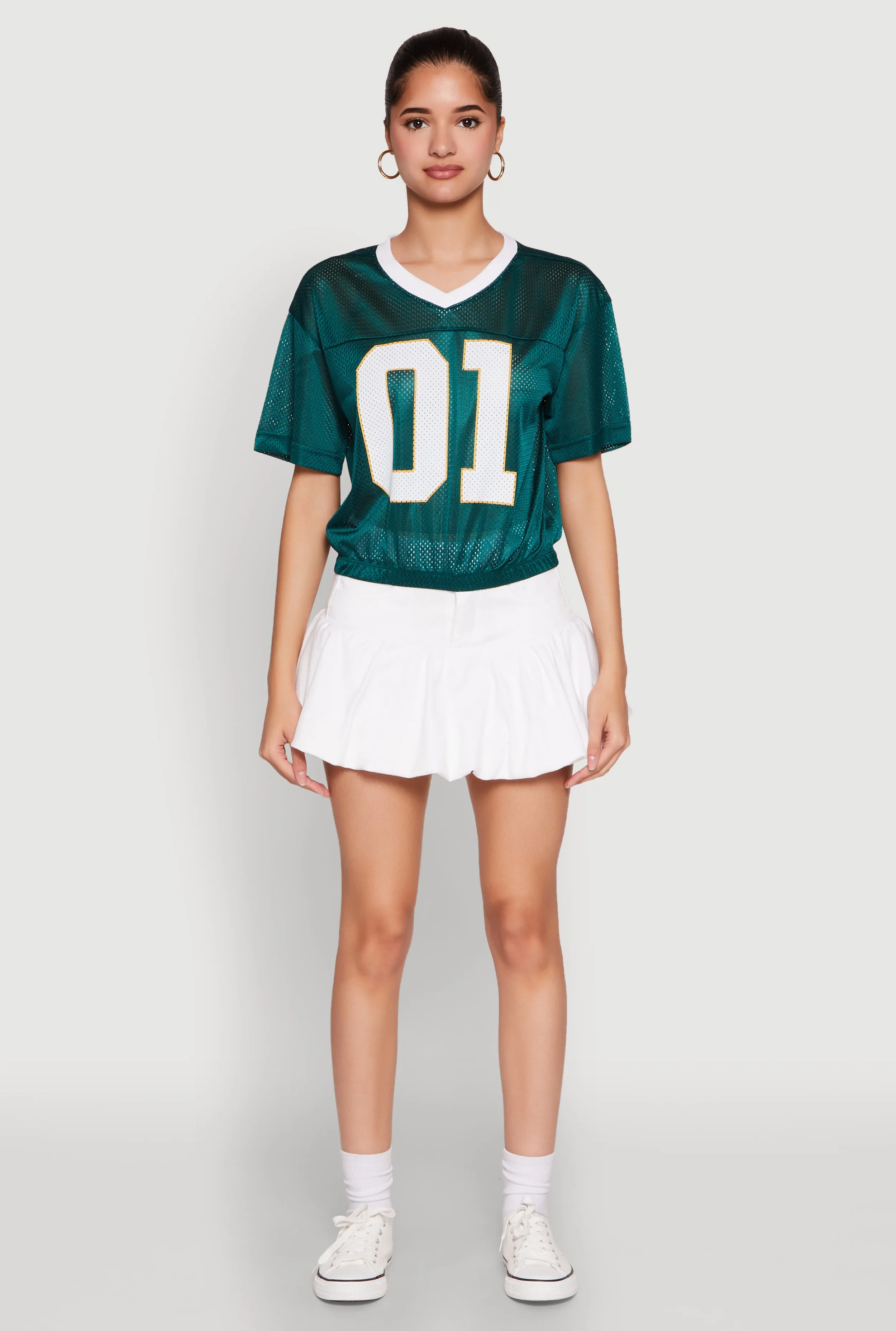 Almost Famous Graphic Jersey Mesh Crop Top sold by Rainbow product image thumbnail 3