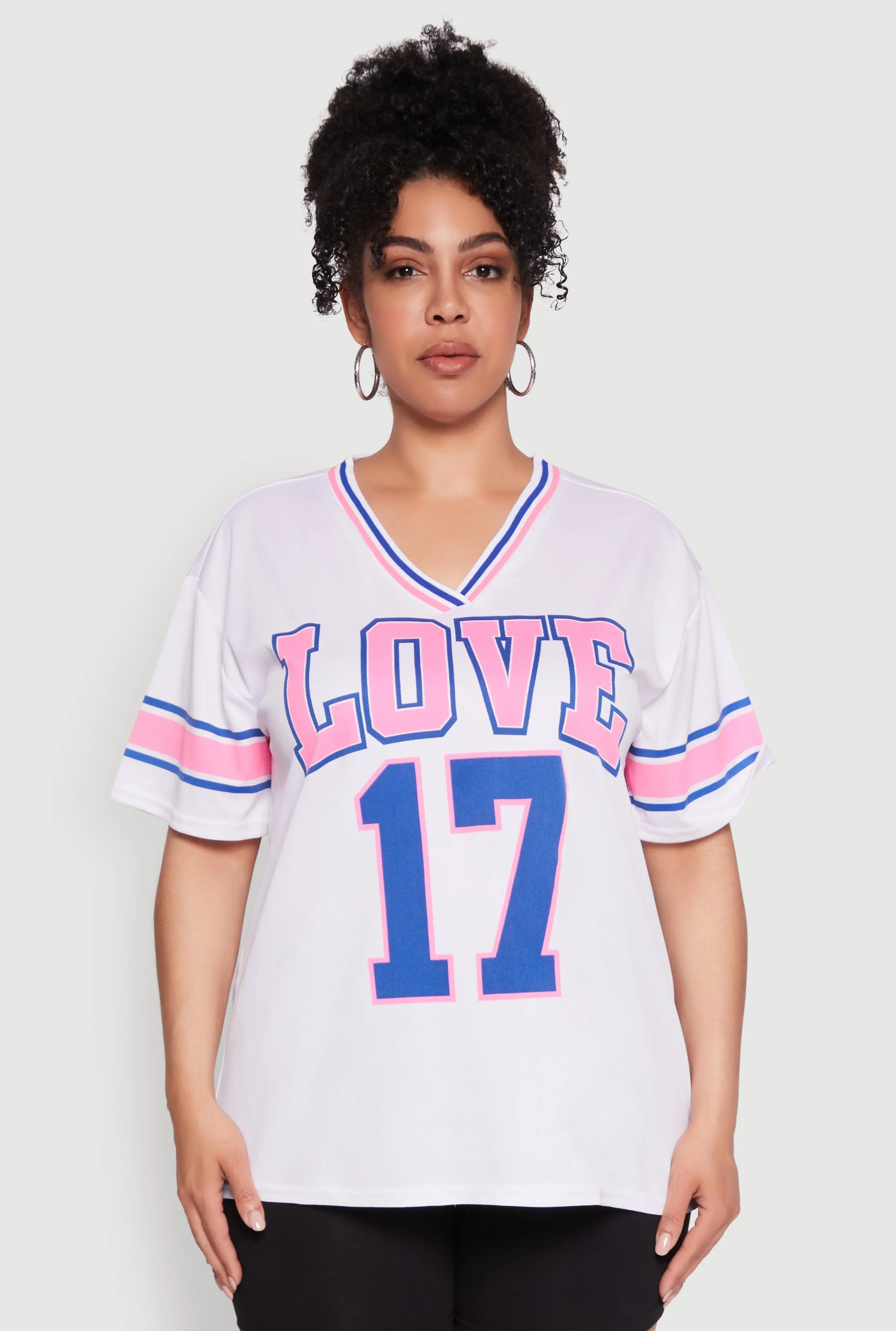 Plus Size Love 17 Football Jersey sold by Rainbow product image thumbnail 2