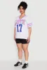 Plus Size Love 17 Football Jersey sold by Rainbow