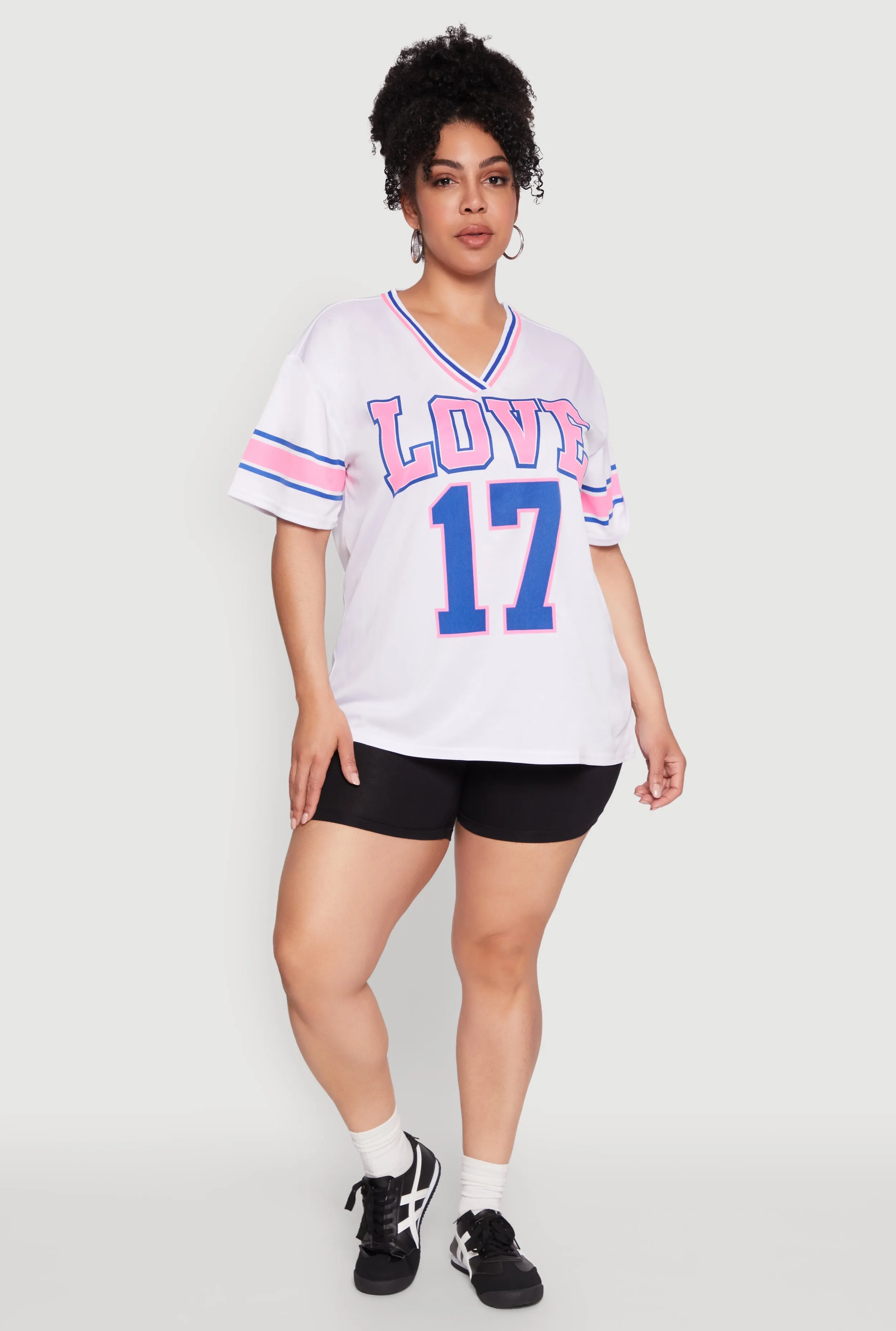 Plus Size Love 17 Football Jersey sold by Rainbow product image thumbnail 3