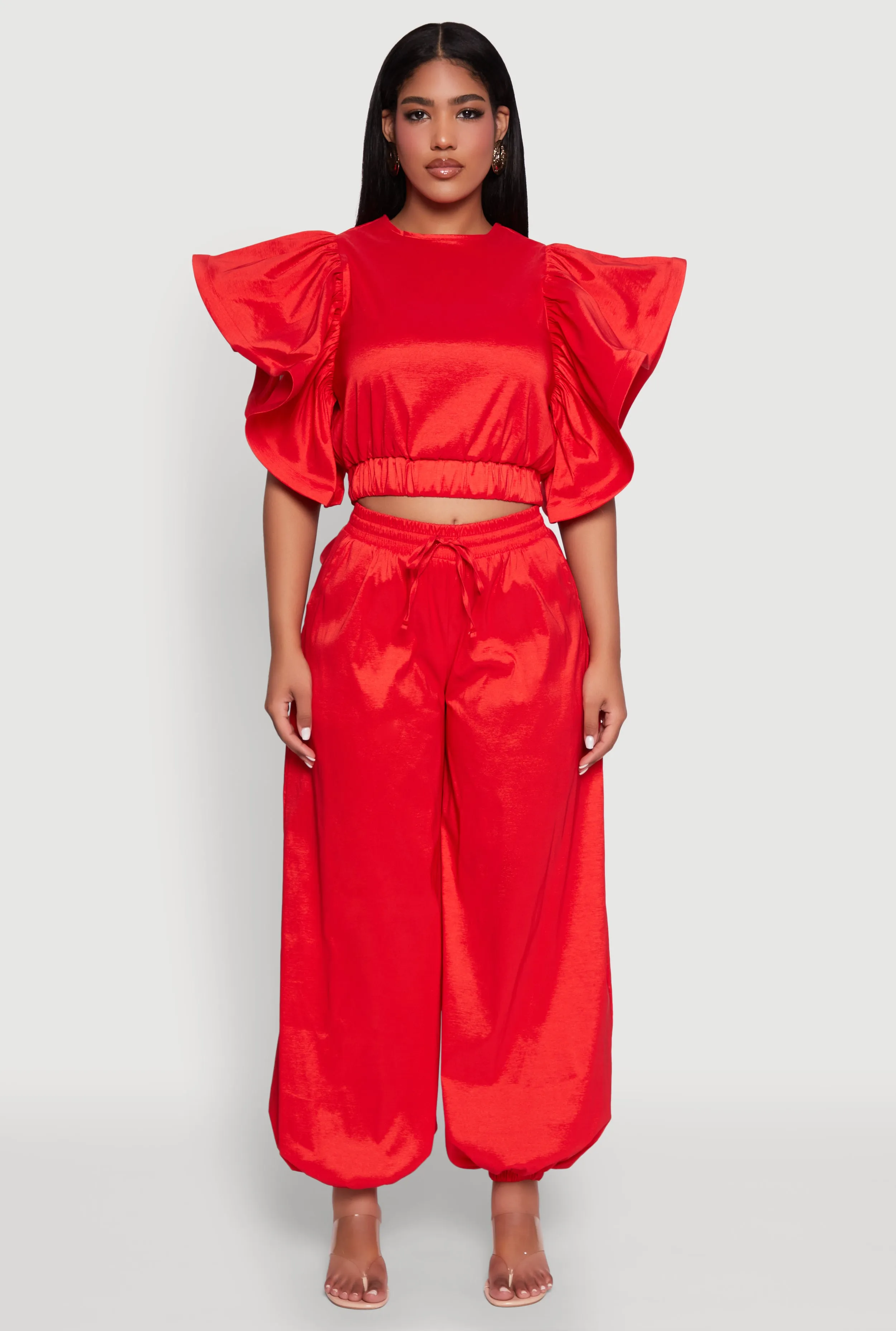 Flutter Sleeve Crop Top sold by Rainbow product image thumbnail 2