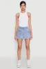 Spoon Jeans Mineral Wash Zip Detail Denim Skort sold by Rainbow
