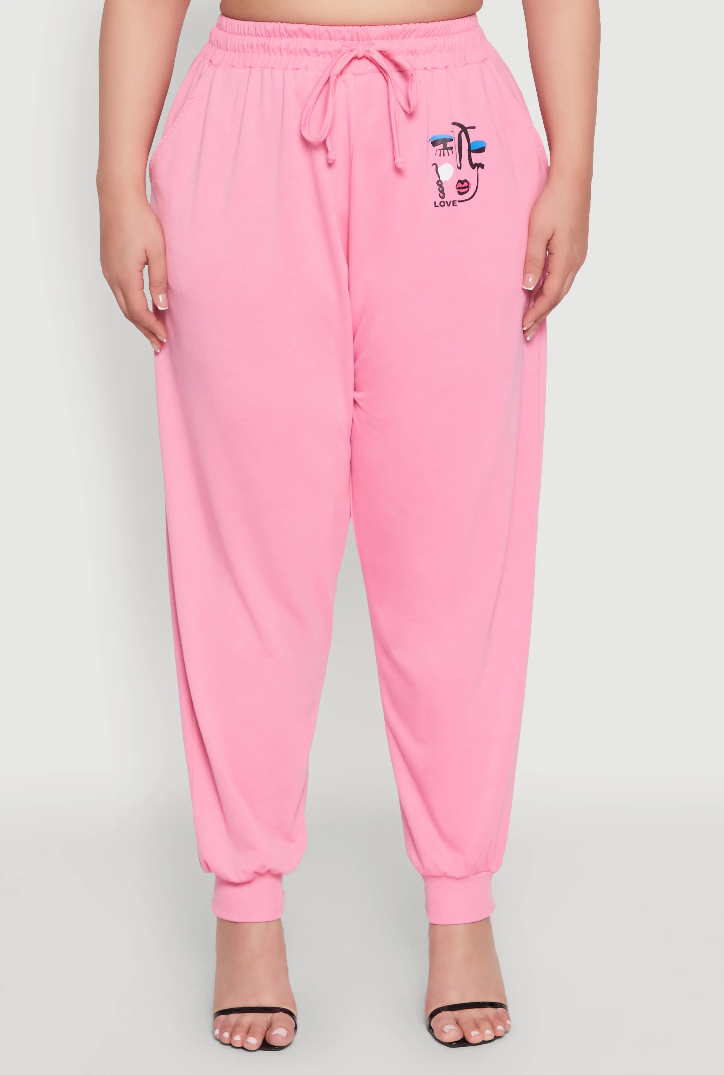Plus Size Abstract Love Graphic Joggers sold by Rainbow product image thumbnail 3