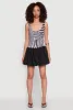 Printed Pattern Bubble Hem Dress sold by Rainbow