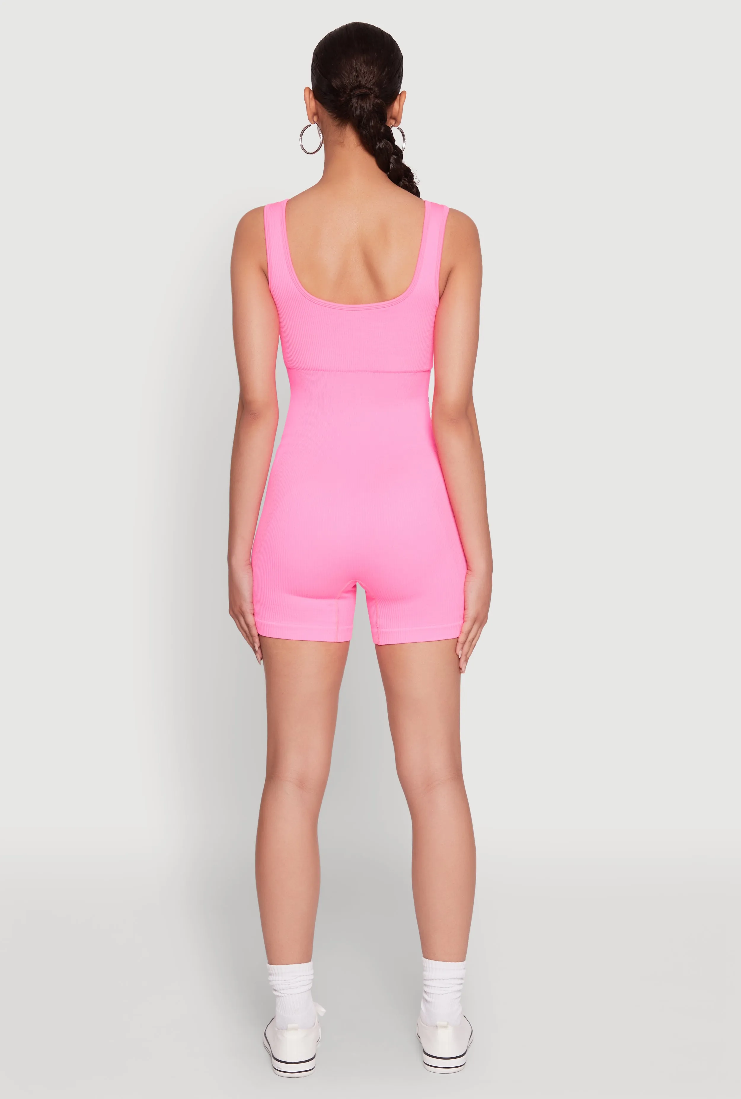 Seamless Snap Button Front Biker Romper sold by Rainbow product image thumbnail 5