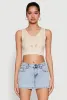 Seamless Laser Cut Cropped Tank Top sold by Rainbow