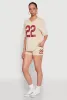 22 V Neck Football T Shirt sold by Rainbow