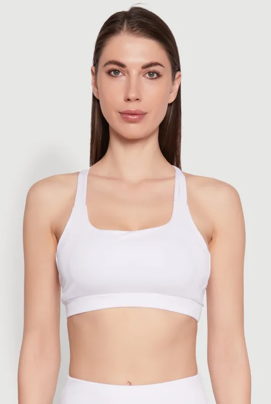 Strappy Racerback Sports Bra sold by Rainbow