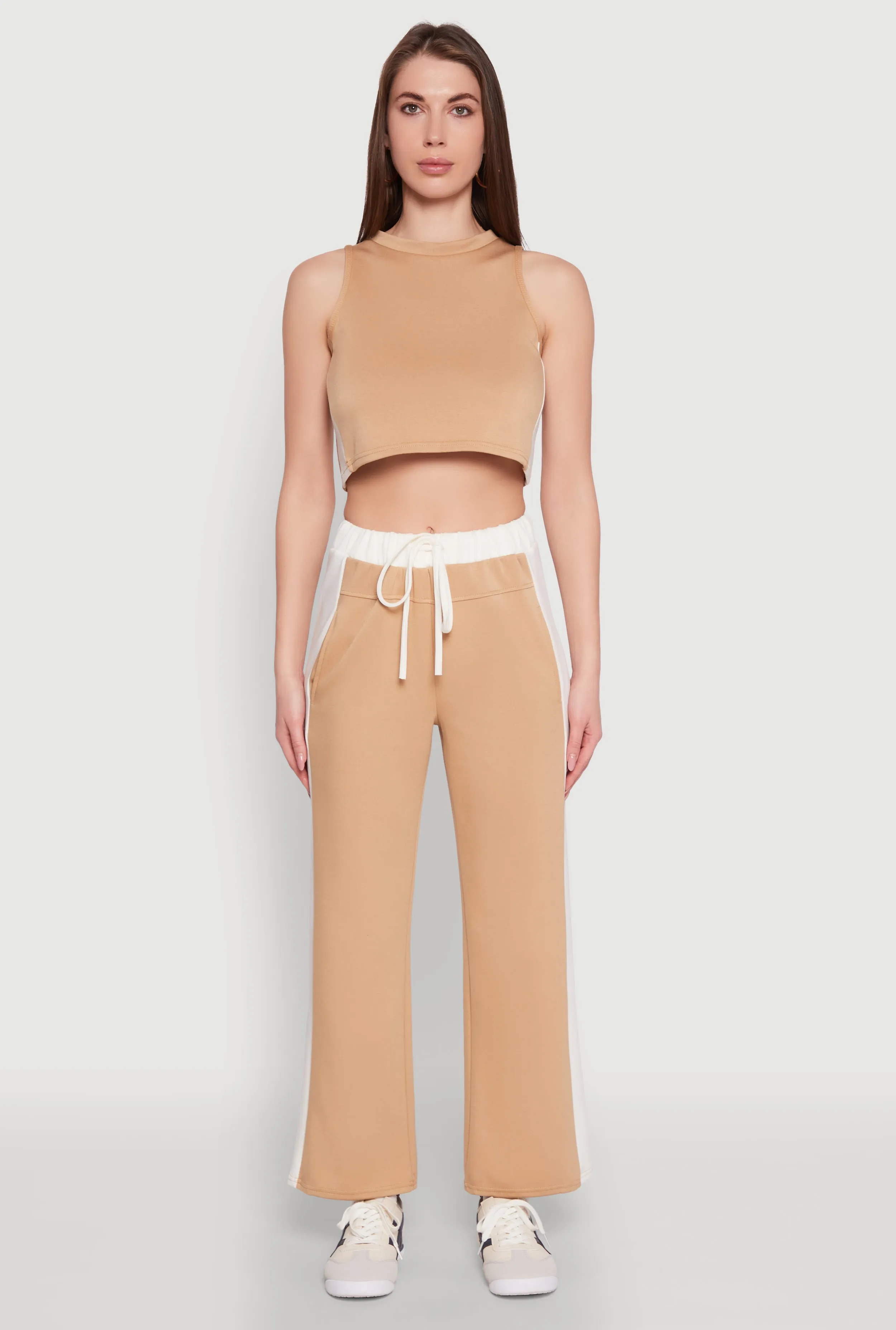 Side Contrast Cropped Tank Top sold by Rainbow product image thumbnail 2