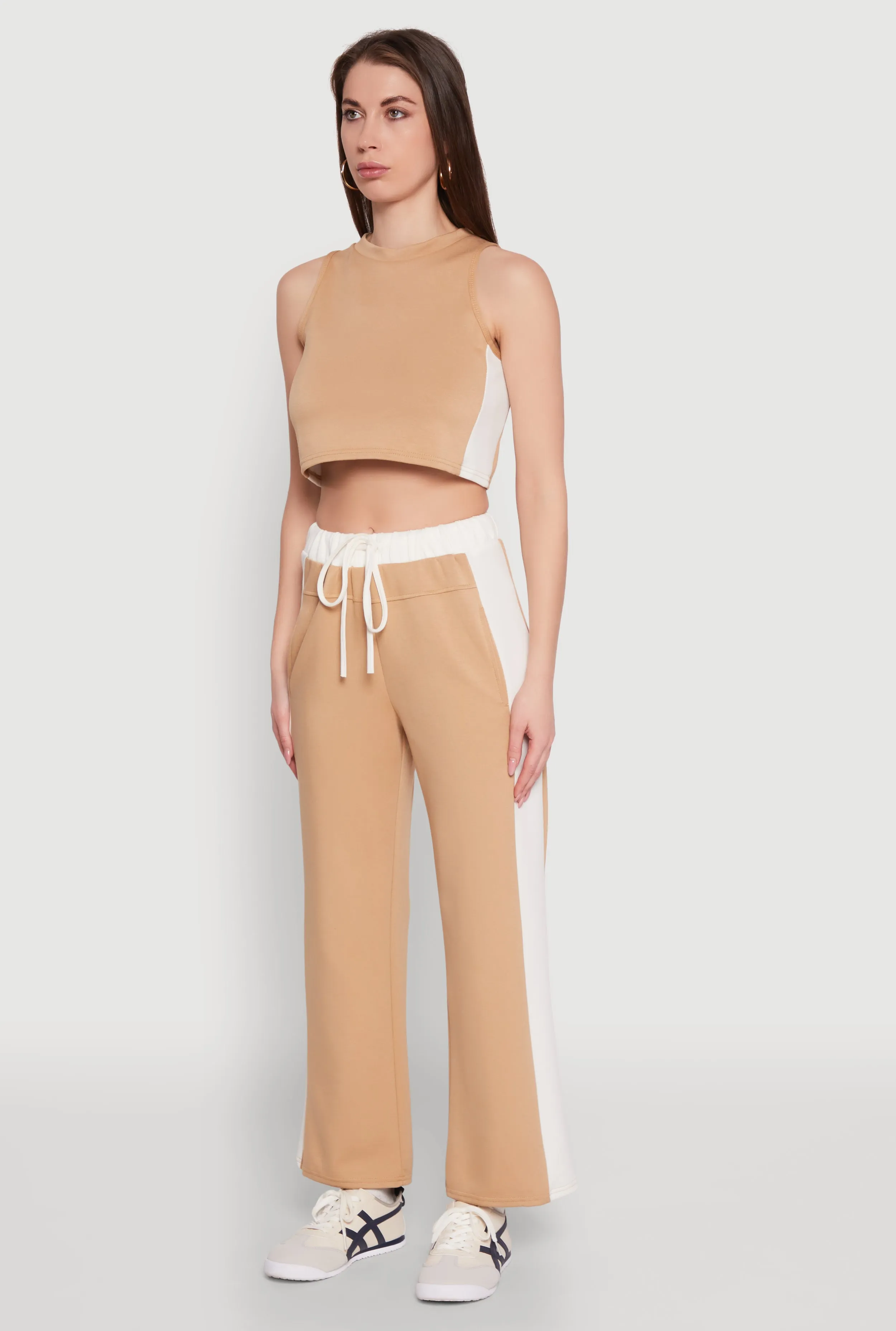 Side Contrast Cropped Tank Top sold by Rainbow product image thumbnail 5