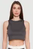 Side Contrast Cropped Tank Top sold by Rainbow