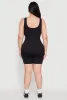 Plus Size Seamless Ribbed Sleeveless Biker Romper sold by Rainbow