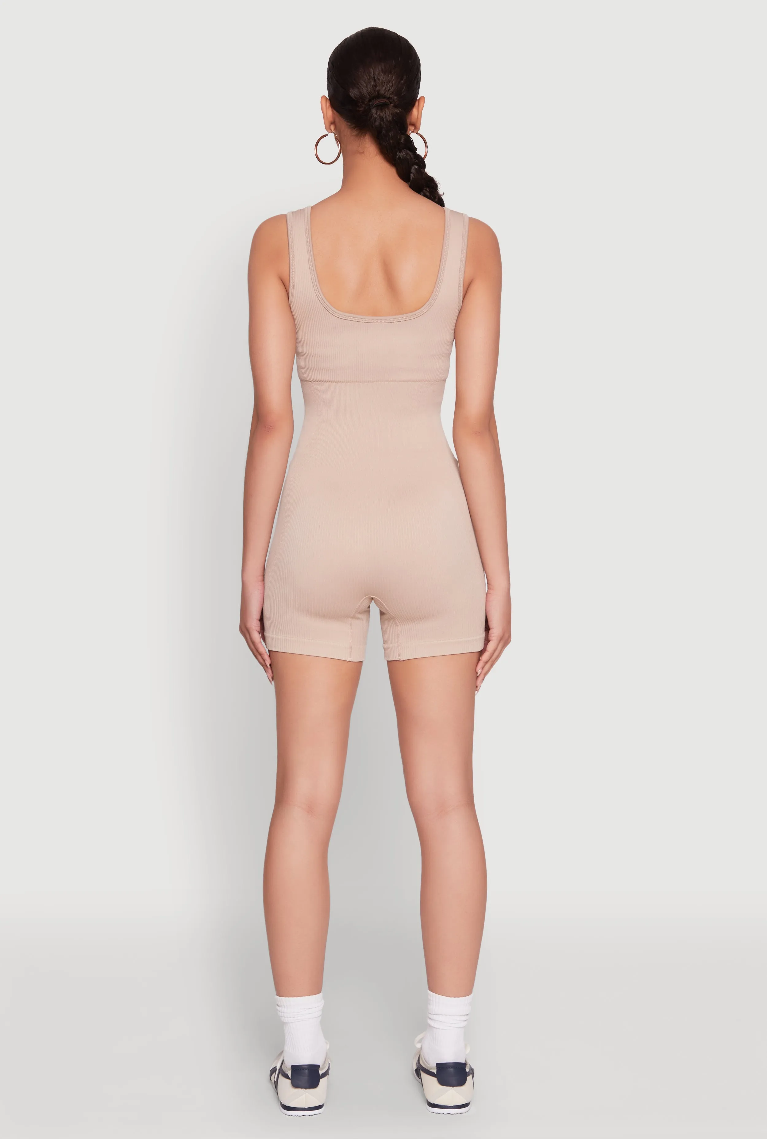 Seamless Snap Button Front Biker Romper sold by Rainbow product image thumbnail 5