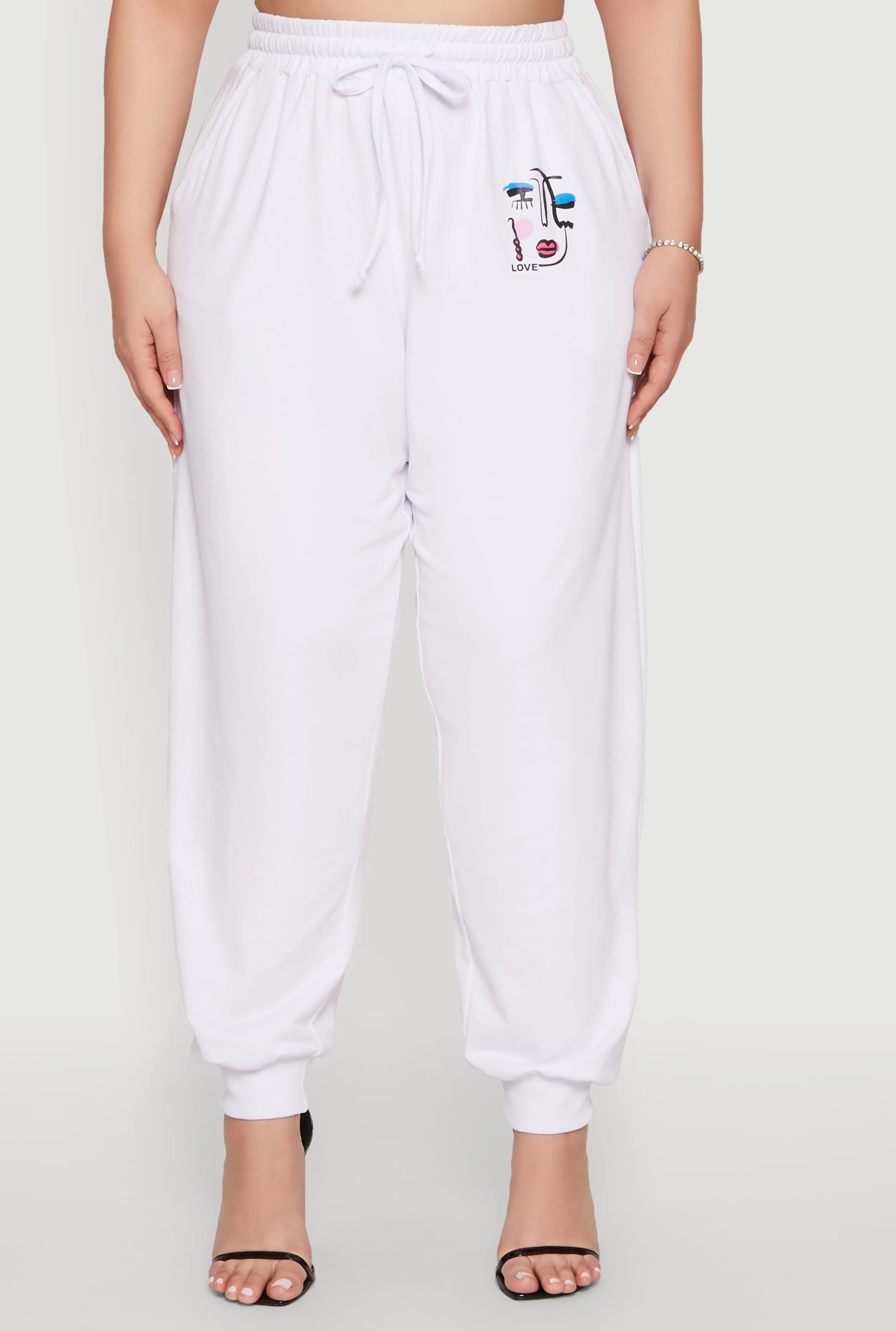 Plus Size Abstract Love Graphic Joggers sold by Rainbow product image thumbnail 3