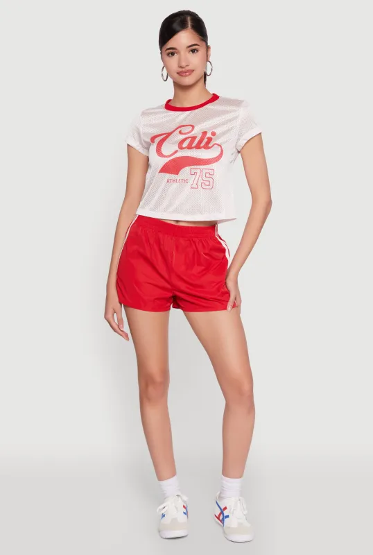 Almost Famous Varsity Stripe Shorts sold by Rainbow