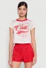 Almost Famous Jersey Mesh Crop Top sold by Rainbow