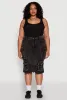 Plus Size Daisy Frayed Hem Denim Cargo Shorts sold by Rainbow
