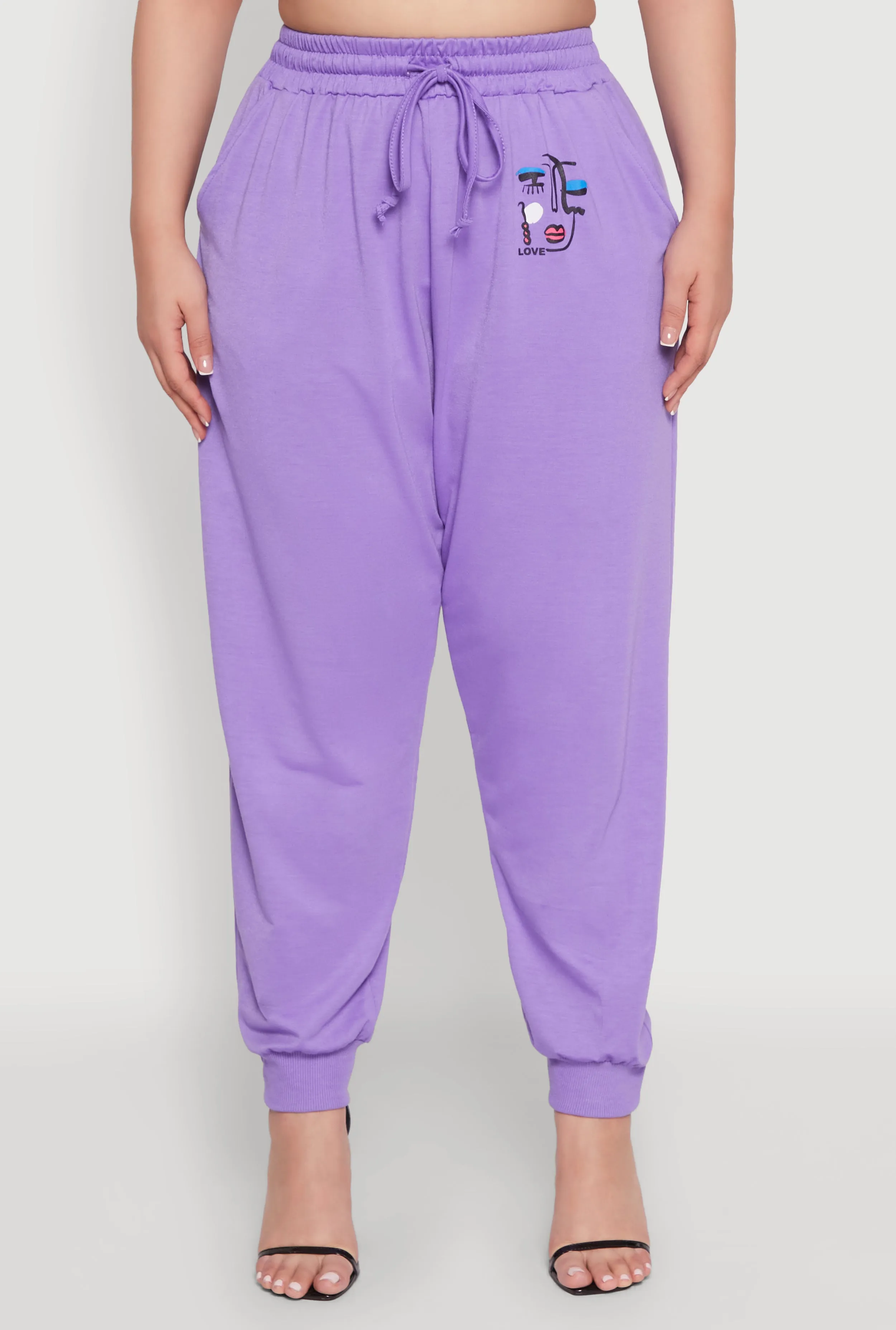 Plus Size Abstract Love Graphic Joggers sold by Rainbow product image thumbnail 3