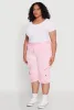 Plus Size Daisy Frayed Hem Denim Cargo Shorts sold by Rainbow