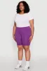 Plus Size Side Zip Pocket Biker Shorts sold by Rainbow