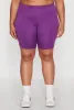 Plus Size Side Zip Pocket Biker Shorts sold by Rainbow
