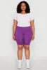 Plus Size Side Zip Pocket Biker Shorts sold by Rainbow