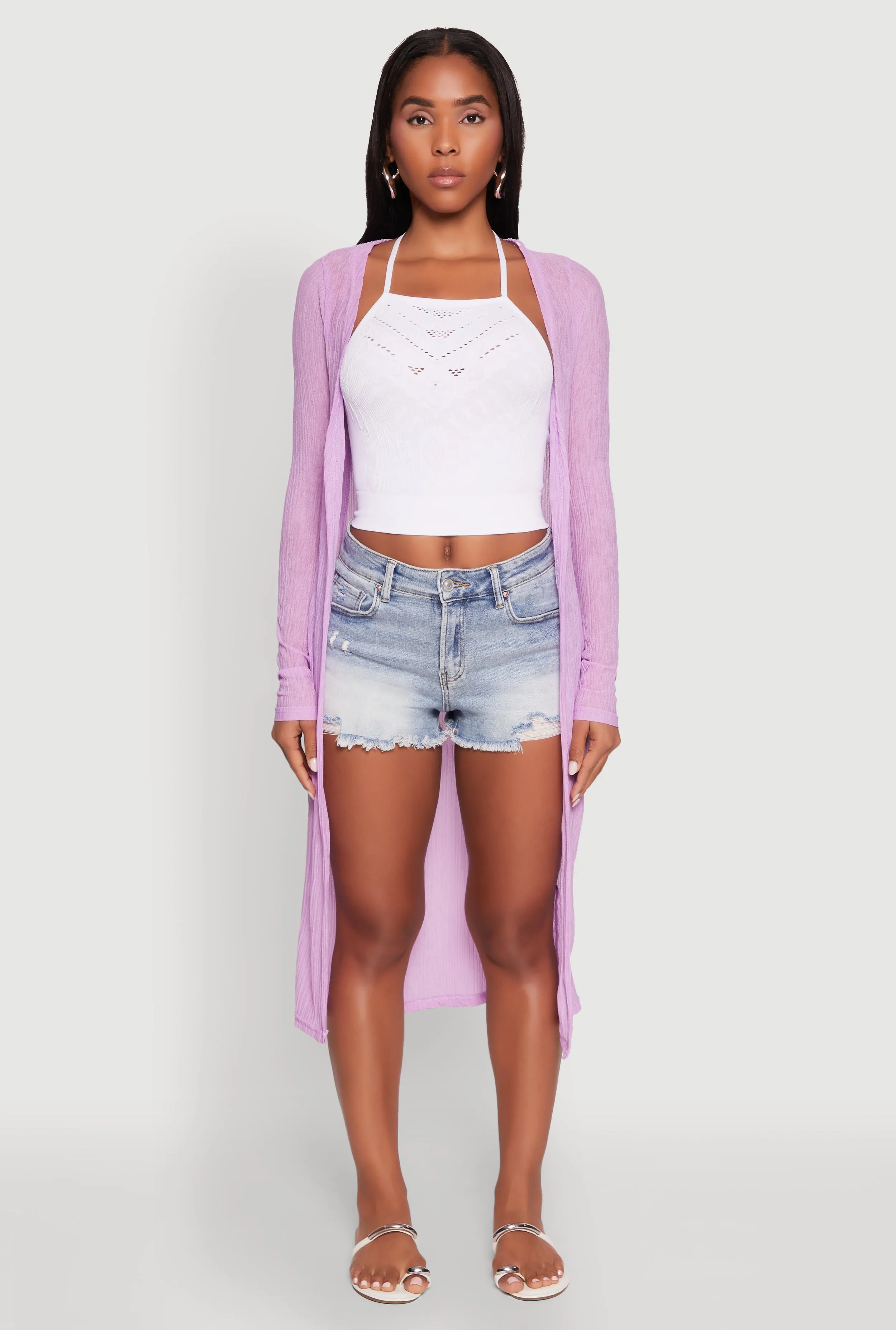 Gauze Knit Long Sleeve Duster sold by Rainbow product image thumbnail 2