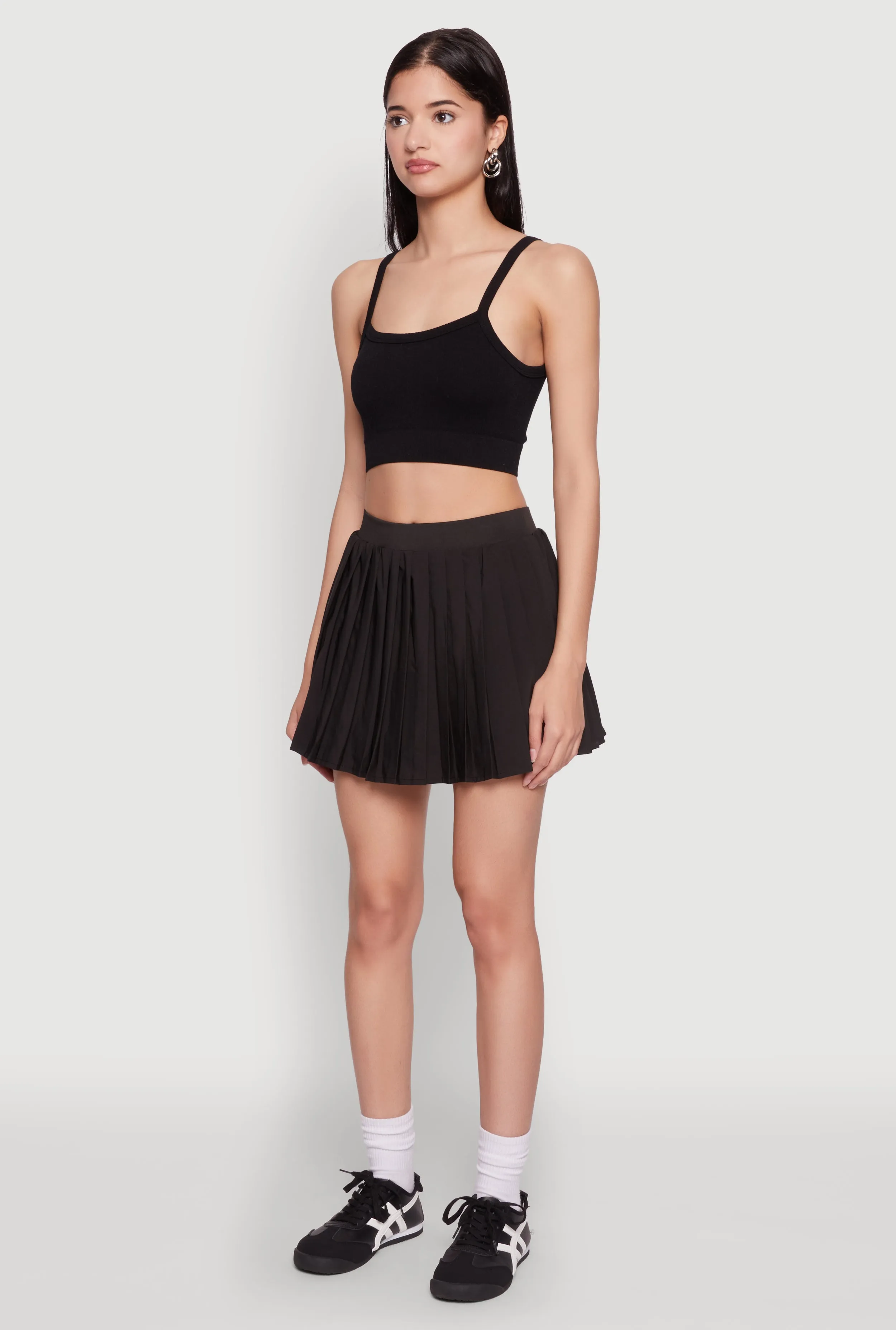 Cell Phone Pocket Pleated Mini Skort sold by Rainbow product image thumbnail 3