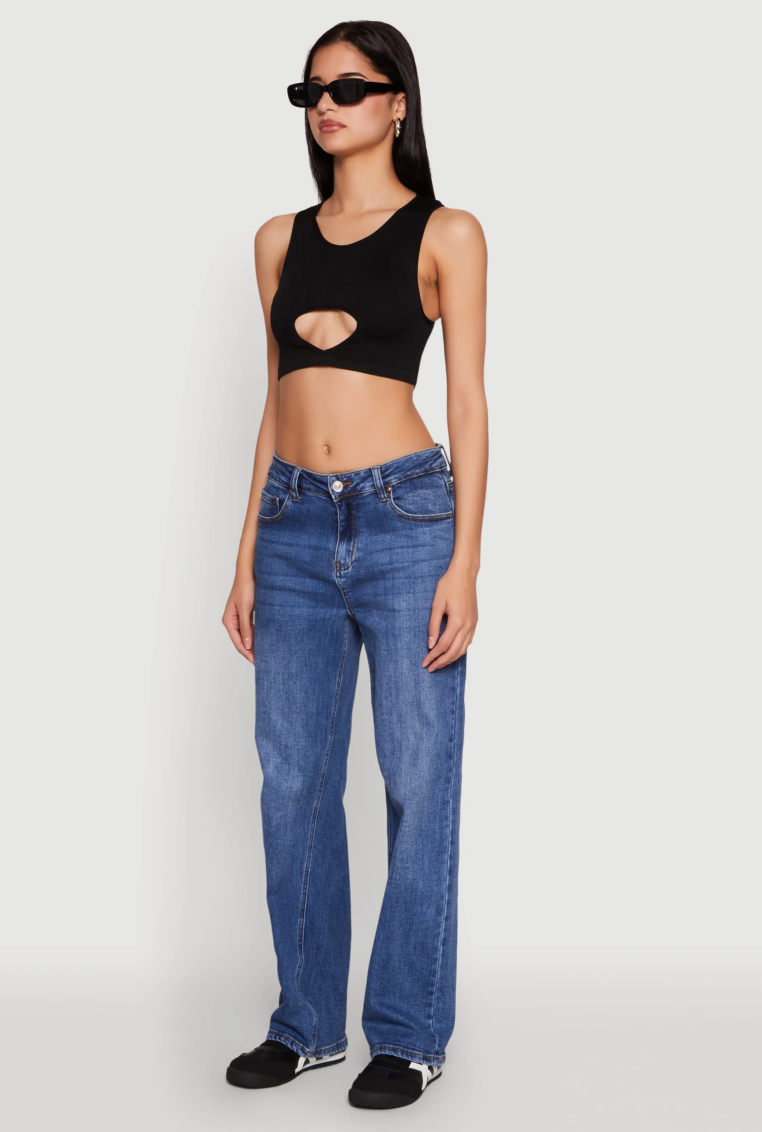 Cut Out Front Seamless Cropped Tank Top sold by Rainbow product image thumbnail 5