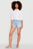 Keyhole Tie Back Long Sleeve Shirt sold by Rainbow