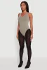 Seamless Mineral Wash V Neck Thong Bodysuit sold by Rainbow