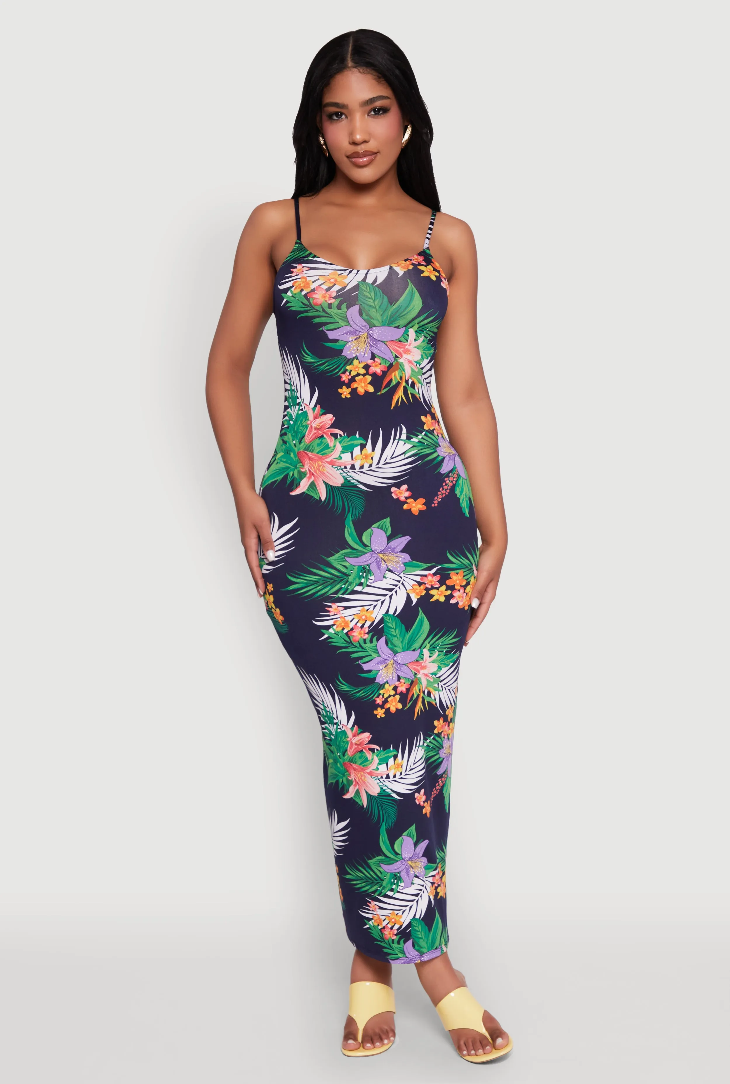 Tropical Print Cami Maxi Dress sold by Rainbow