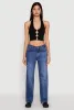 Button Front Cut Out Halter Neck Crop Top sold by Rainbow