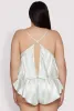 Plus Size Shadow Stripe Strappy Back Pajama Cami with Shorts sold by Rainbow