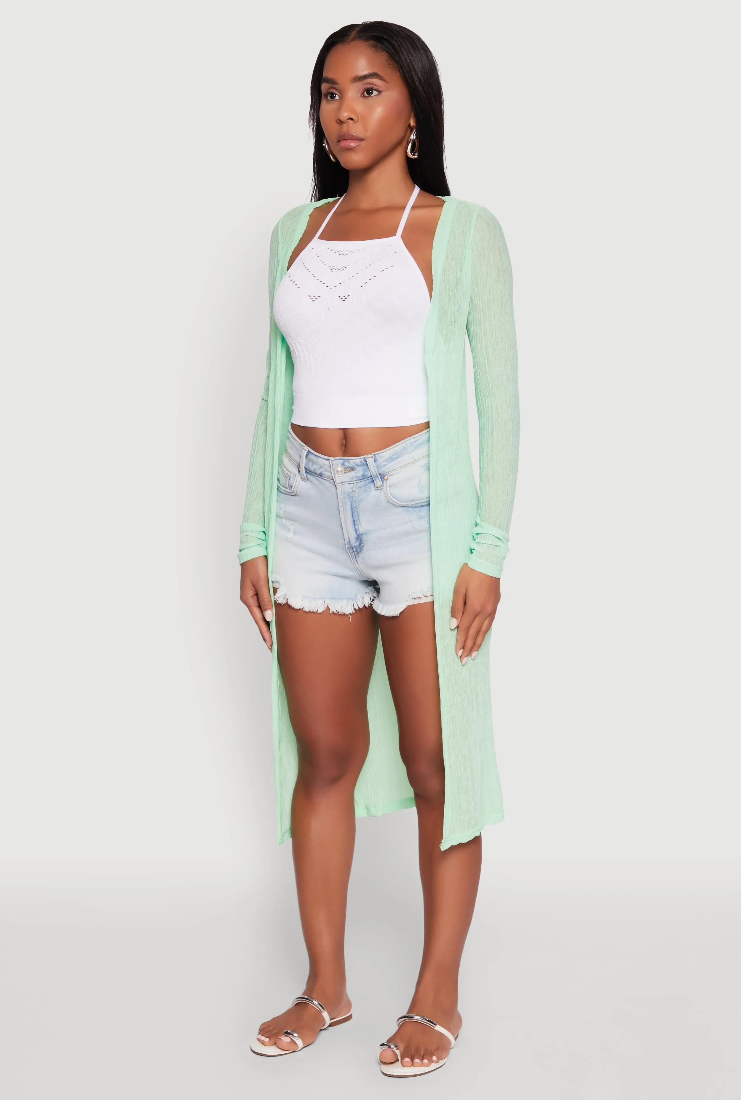 Gauze Knit Long Sleeve Duster sold by Rainbow product image thumbnail 3