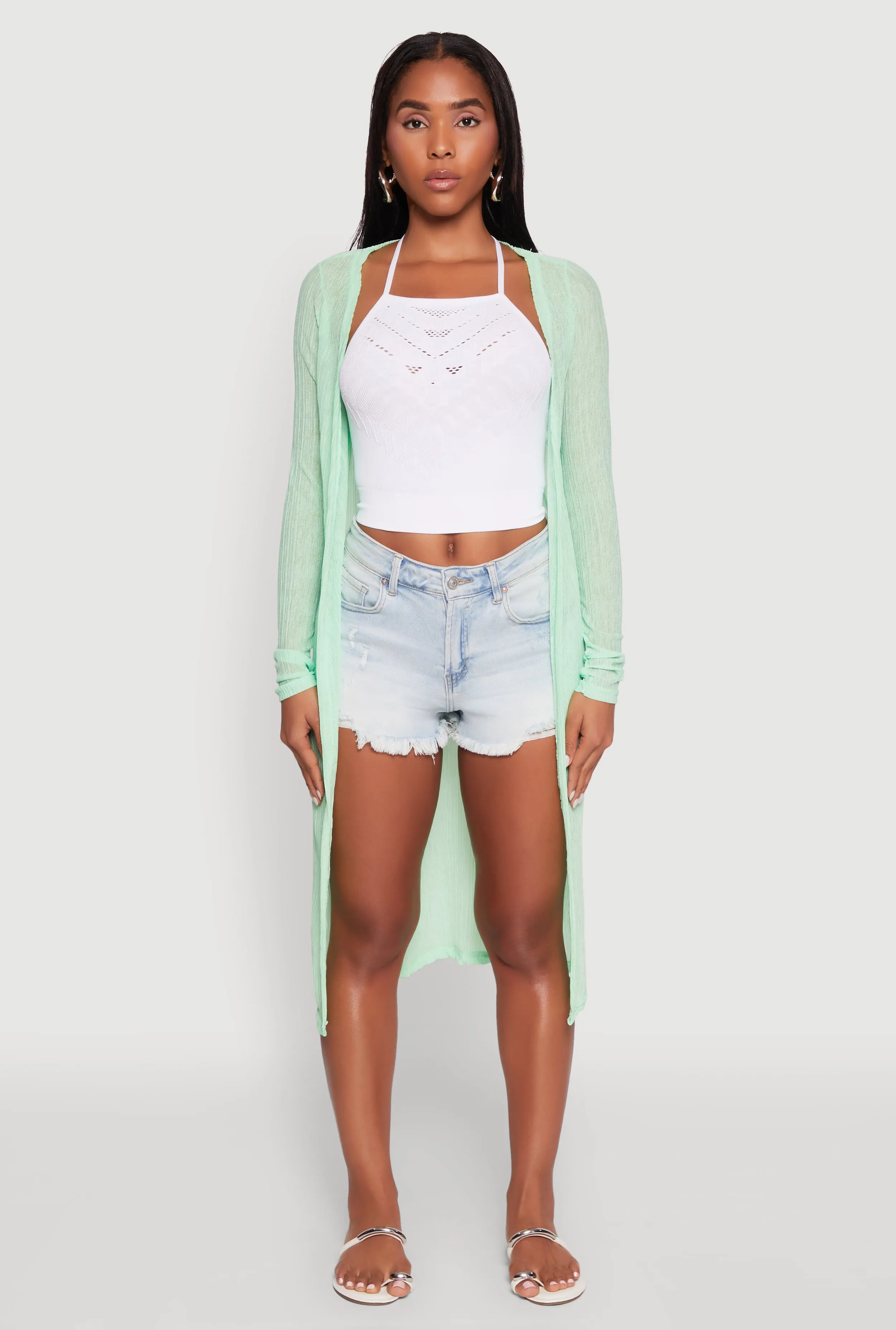 Gauze Knit Long Sleeve Duster sold by Rainbow product image thumbnail 2