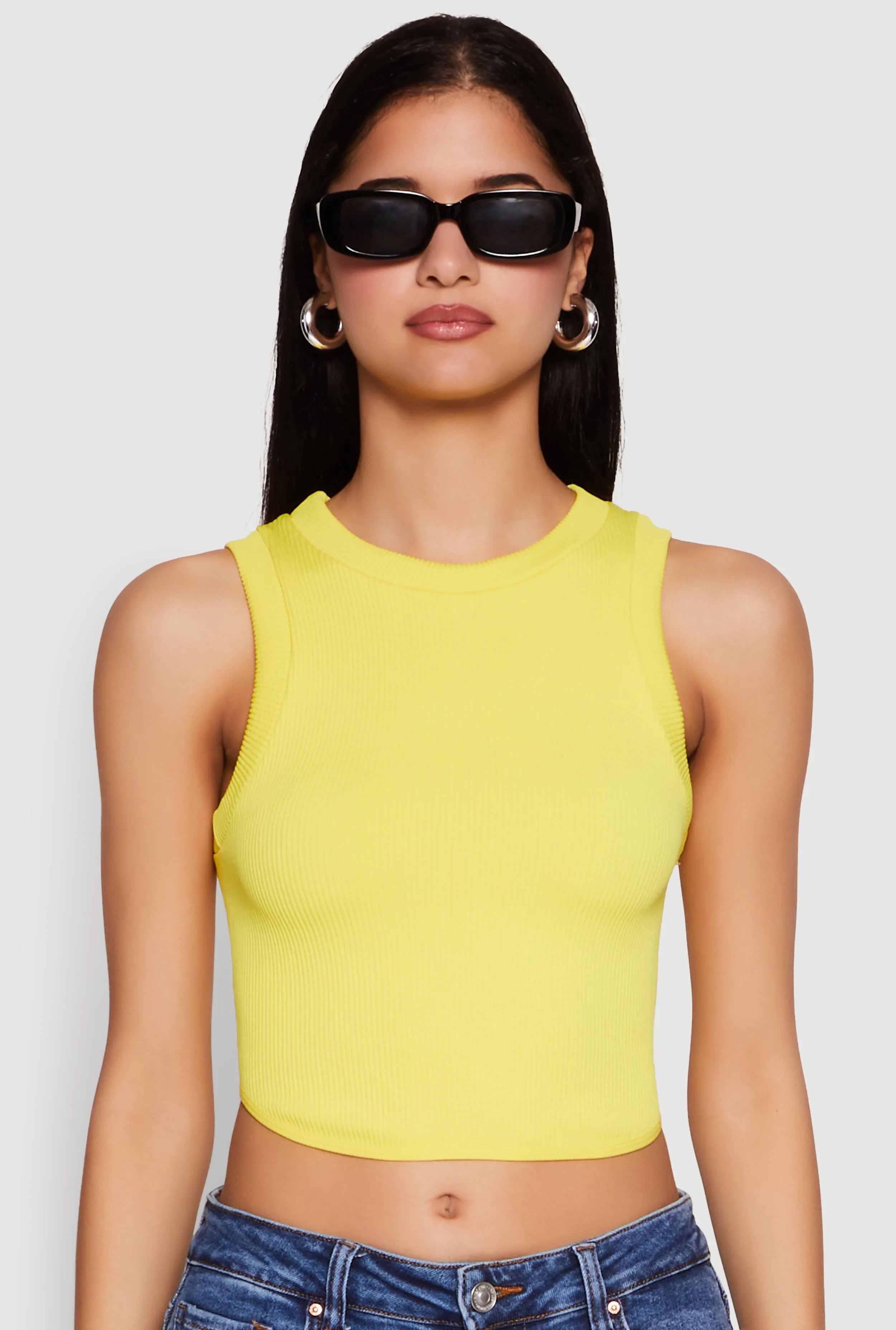 Seamless Crew Neck Cropped Tank Top sold by Rainbow product image thumbnail 2