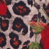Plus Size Mesh Jaguar Rose Print Ruched Skirt sold by Rainbow