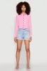 Keyhole Tie Back Long Sleeve Shirt sold by Rainbow