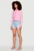 Keyhole Tie Back Long Sleeve Shirt sold by Rainbow