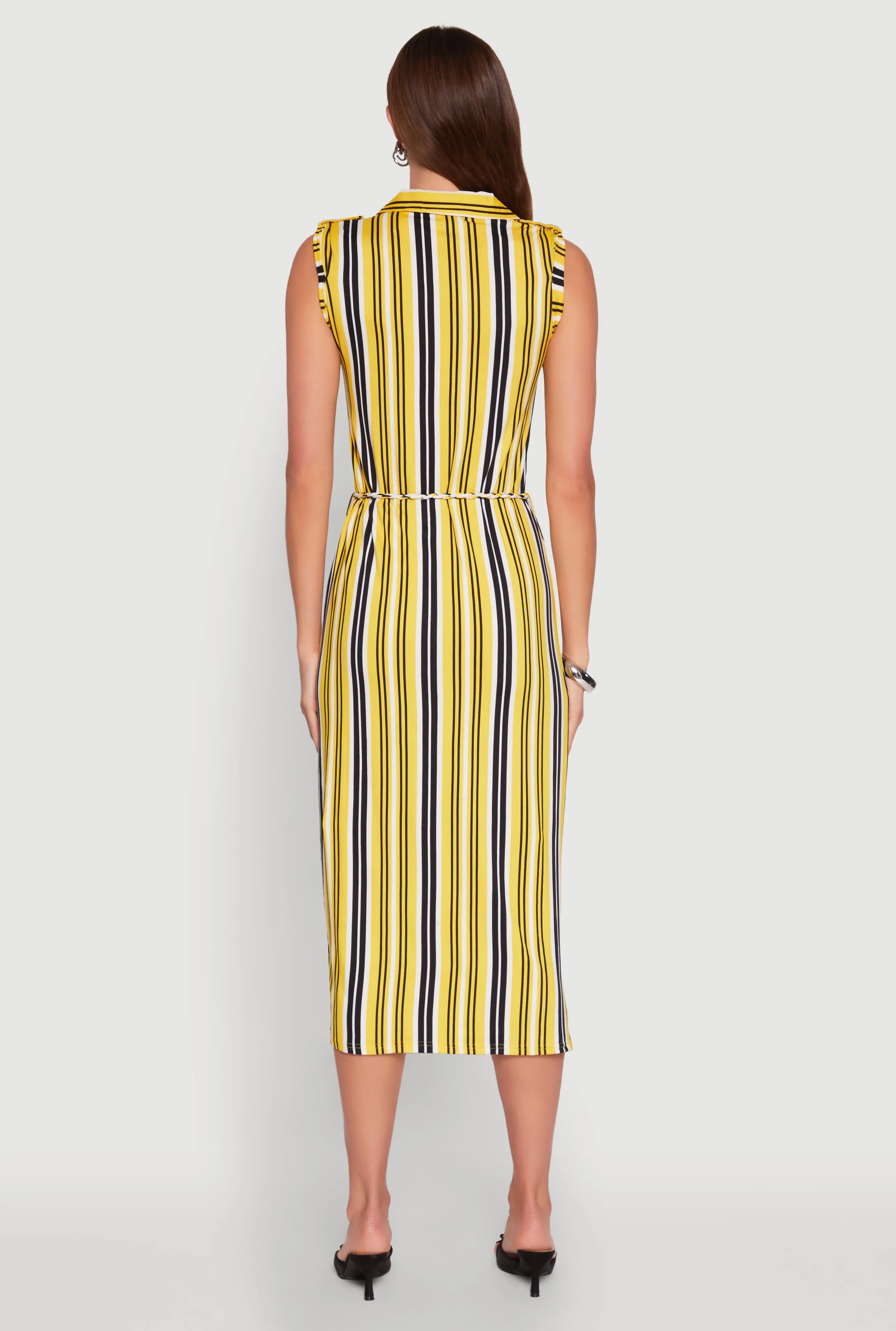 Sleeveless Striped Shirt Dress sold by Rainbow product image thumbnail 5