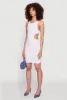 Ribbed Knit Side Cut Out Mini Tank Dress sold by Rainbow
